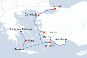 Itinéraire : Méditerranée & mers adjacentes