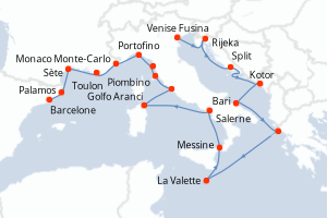 Itinéraire : Méditerranée & mers adjacentes