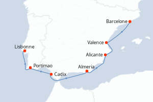 Itinéraire : Méditerranée & mers adjacentes
