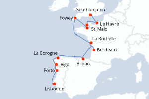 Itinéraire : Europe du Nord & Atlantique NE