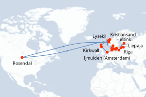 Itinéraire : Europe du Nord & Atlantique NE