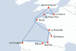 Itinéraire : Europe du Nord & Atlantique NE