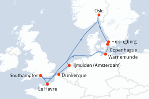 Itinéraire : Europe du Nord & Atlantique NE