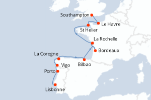 Itinéraire : Europe du Nord & Atlantique NE