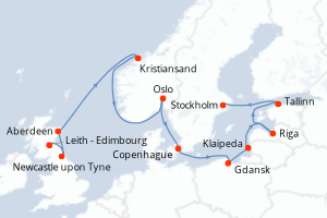 Itinéraire : Europe du Nord & Atlantique NE