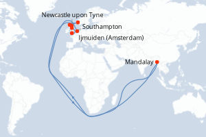 Itinéraire : Europe du Nord & Atlantique NE
