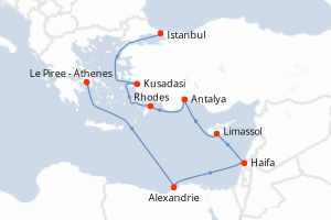 Itinéraire : Méditerranée & mers adjacentes