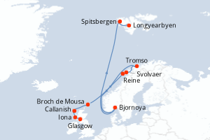 Itinéraire : Europe du Nord & Atlantique NE