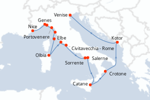 Itinéraire : Méditerranée & mers adjacentes
