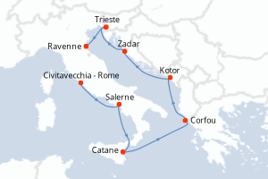 Itinéraire : Méditerranée & mers adjacentes