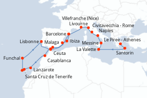 Itinéraire : Méditerranée & mers adjacentes