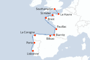 Itinéraire : Europe du Nord & Atlantique NE