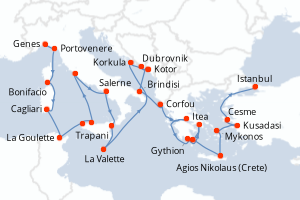 Itinéraire : Méditerranée & mers adjacentes