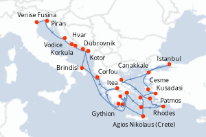 Itinéraire : Méditerranée & mers adjacentes
