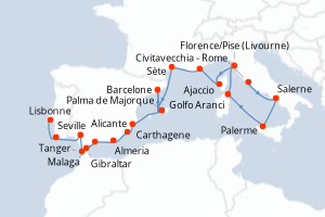 Itinéraire : Méditerranée & mers adjacentes