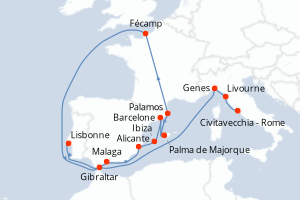 Itinéraire : Méditerranée & mers adjacentes