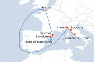 Itinéraire : Méditerranée & mers adjacentes