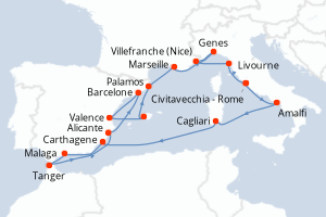 Itinéraire : Méditerranée & mers adjacentes