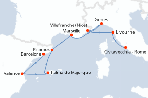 Itinéraire : Méditerranée & mers adjacentes