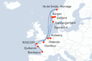 Itinéraire : Europe du Nord & Atlantique NE
