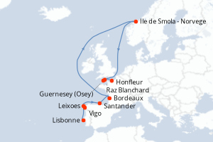 Itinéraire : Europe du Nord & Atlantique NE
