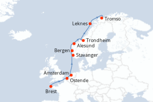 Itinéraire : Europe du Nord & Atlantique NE