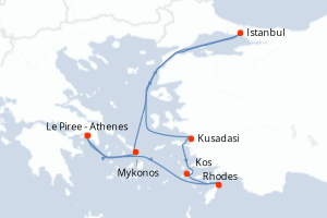Itinéraire : Méditerranée & mers adjacentes