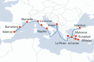 Itinéraire : Méditerranée & mers adjacentes