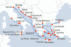 Itinéraire : Méditerranée & mers adjacentes