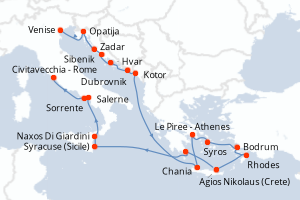 Itinéraire : Méditerranée & mers adjacentes