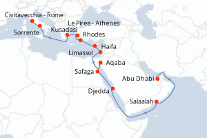 Itinéraire : Méditerranée & mers adjacentes