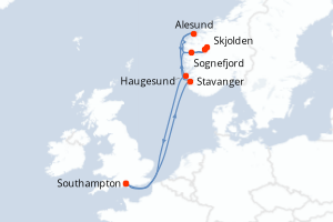 Itinéraire : Europe du Nord & Atlantique NE