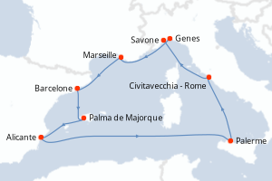 Itinéraire : Méditerranée & mers adjacentes
