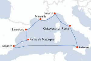 Itinéraire : Méditerranée & mers adjacentes