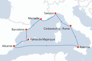 Itinéraire : Méditerranée & mers adjacentes