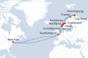Itinéraire : Europe du Nord & Atlantique NE