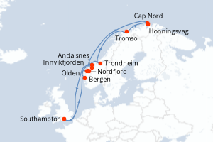 Itinéraire : Europe du Nord & Atlantique NE