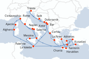 Itinéraire : Méditerranée & mers adjacentes