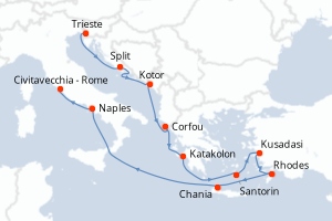 Itinéraire : Méditerranée & mers adjacentes