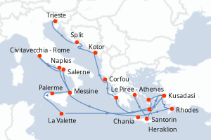 Itinéraire : Méditerranée & mers adjacentes