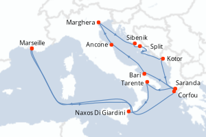 Itinéraire : Méditerranée & mers adjacentes
