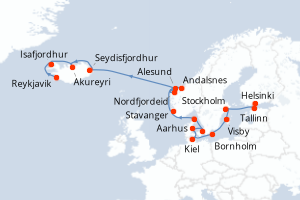 Itinéraire : Europe du Nord & Atlantique NE