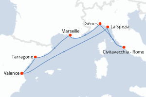 Itinéraire : Méditerranée & mers adjacentes