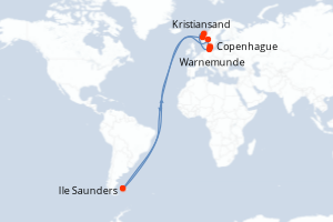 Itinéraire : Europe du Nord & Atlantique NE