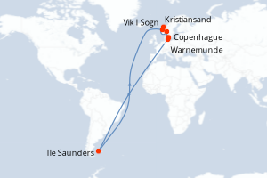Itinéraire : Europe du Nord & Atlantique NE