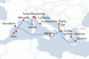 Itinéraire : Méditerranée & mers adjacentes
