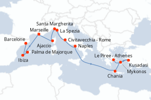Itinéraire : Méditerranée & mers adjacentes