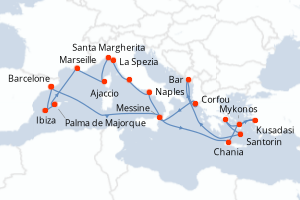 Itinéraire : Méditerranée & mers adjacentes
