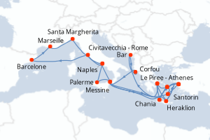 Itinéraire : Méditerranée & mers adjacentes