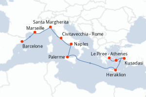Itinéraire : Méditerranée & mers adjacentes